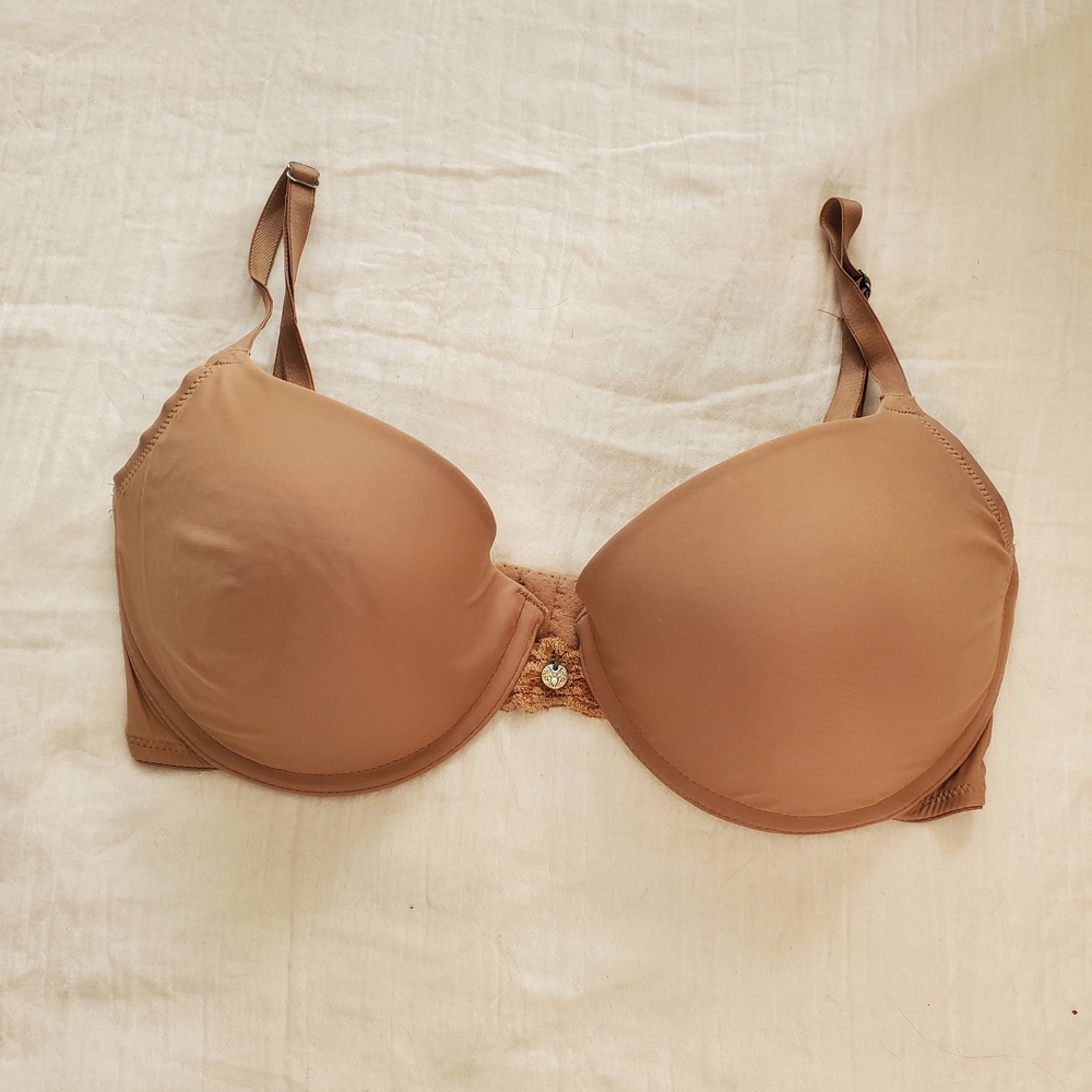 Natori Tan Nude Lace Trim Women's Bra Size 32D